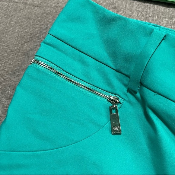 NWT Chaus New York turquoise trousers Plus Size 16 Zipper Pocket Business Party - Picture 5 of 7